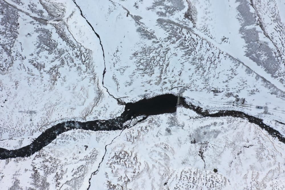 Photo of the Holsvirkjun hydroelectric power plant in Iceland. 