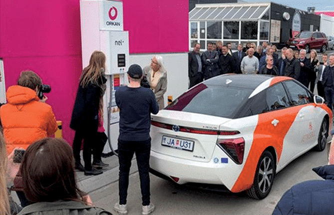 Picture of one of Qair's renewable hydrogen station in Iceland