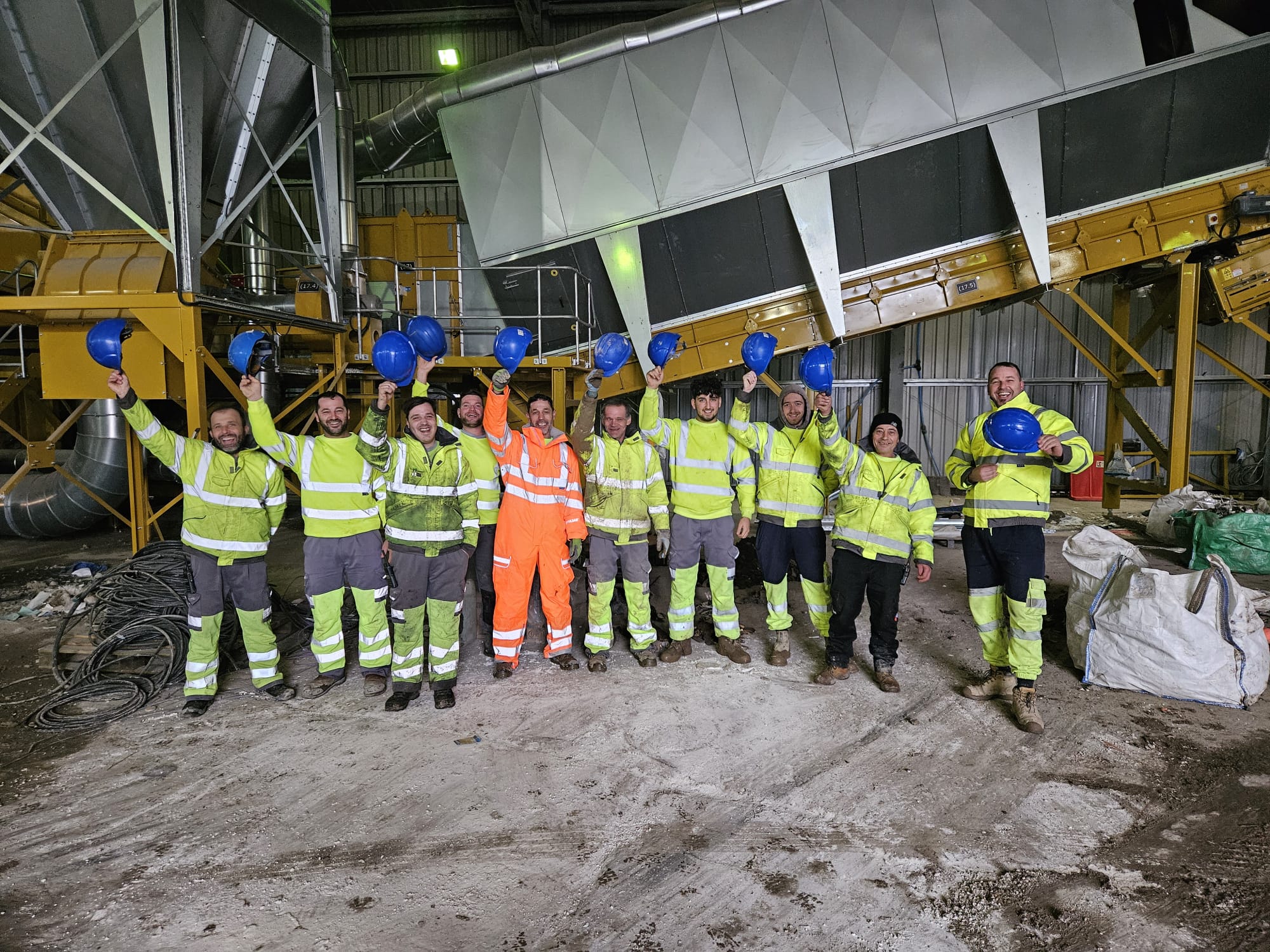 Photo of employees at Qair's Britania Crest recycling facility