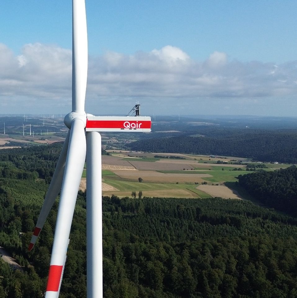 one of the five wind turbine of Qair's Langer Wald wind farm